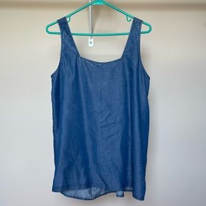 NWT LOFT Outlet Chambray Tank Top